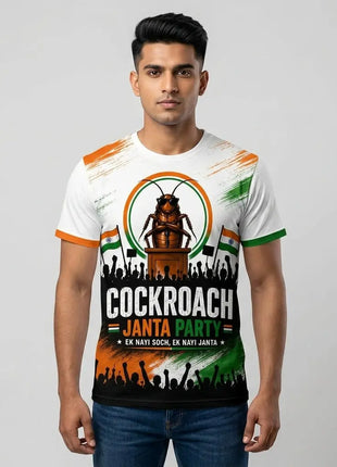 Cockroach Janta Party T-Shirt | Ek Nayi Soch Ek Nayi Janta | Political Protest Tee India | Youth Movement Shirt PoliticalAccessories.in