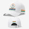 Congress INC Baseball Cap — White with Haath Logo, Tricolor Stripes & Metal Buckle PoliticalAccessories.in